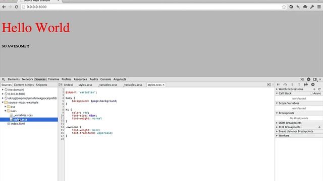 Sass Source Maps in Chrome смотреть онлайн