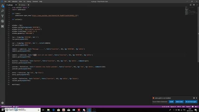 Python #2 : Crée une zone de texte avec tkinter?4 смотреть онлайн
