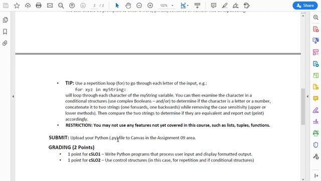 Python 04E - Palindrome Test assignment смотреть онлайн