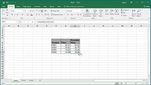 How to Roundup Numbers using CEILING function in Excel 2016 смотреть онлайн