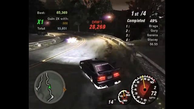 Drift King 120K Toyota Corolla - Need For Speed Underground 2 смотреть онлайн