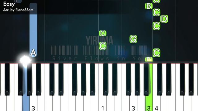 [Easy] River Flows in You - 이루마 Yiruma | Piano Tutorial with Finger Numbers смотреть онлайн
