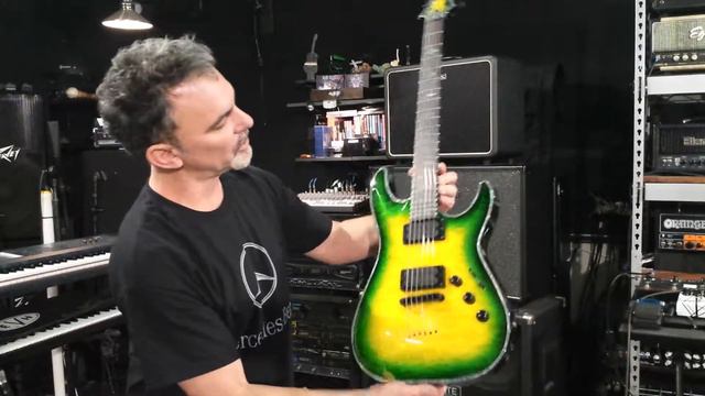 Schecter C1 Dragon Burst Guitar Review Music gear electric guitar смотреть онлайн