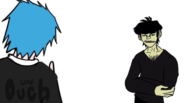 BLUE HAIR AND PRONOUNS | Gorillaz | animation смотреть онлайн