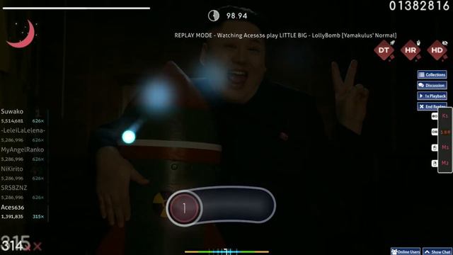 Osu! Lolly Bomb! (HR , HD , DT) смотреть онлайн