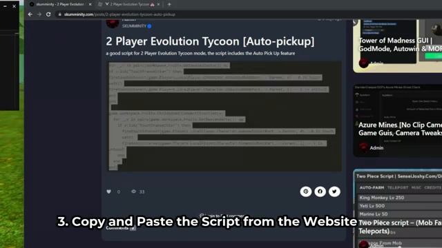 [SCRIPT] 2 Player Evolution Tycoon (AUTO-PICKUP) ID:3