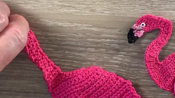 Crochet Standing Flamingo Tutorial – Crochet Applique Tutorial