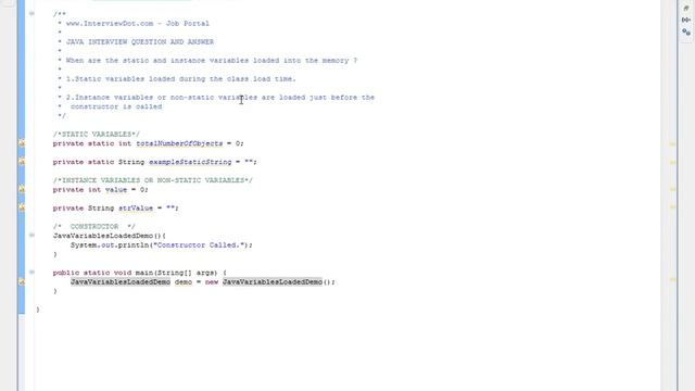When static and instance variables initialized смотреть онлайн