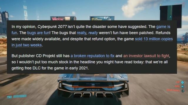 Cyberpunk 2077 - Dev Declares 2020 Worst Year of His Life! Fans React! Free DLC Not Anytime Soon? смотреть онлайн