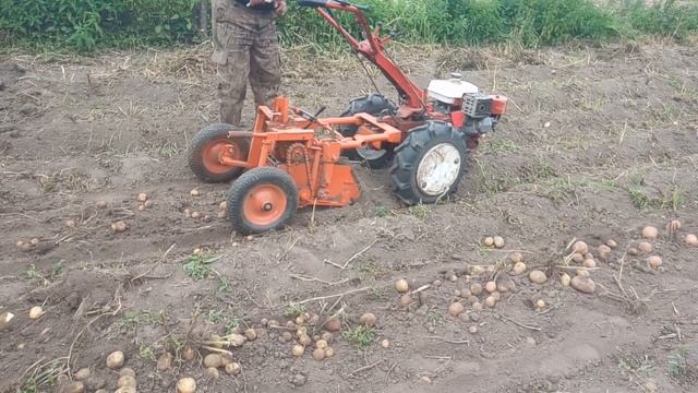 Мотоблок АГРО копаем на 2 передаче. смотреть онлайн