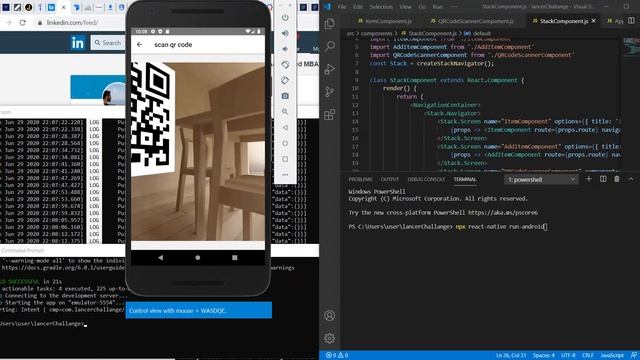 scanning QrCode using emulator camera. смотреть онлайн