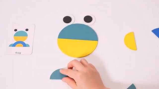 Coogam Wooden Pattern Blocks - Tangram Shape Puzzle Set Color Sorting Stacking Game Wood Animal смотреть онлайн