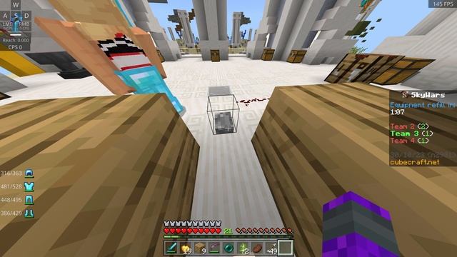 Being sus and naughty on Cubecraft Megaskywars смотреть онлайн