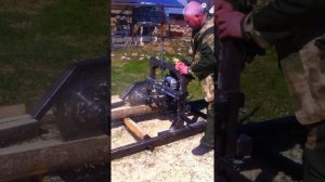 Дисковая поворотная пилорама Астрогань  ДВС (circular saw, rotary, gasoline engine)