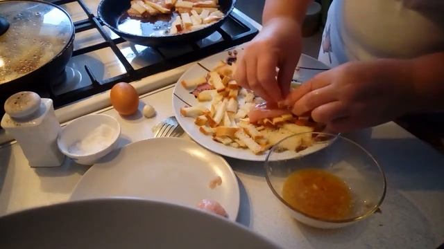 19.Шницель по-министерски. Куриная грудка в сухариках из батона. Что приготовить на обед. смотреть онлайн