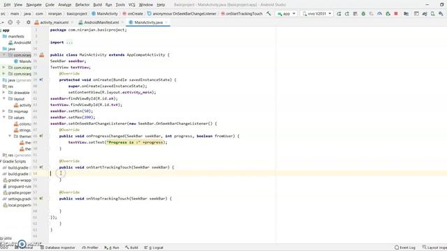 SeekBar - Listening to Progress Changes - Android Studio Tutorial | SeekBar with java codes смотреть онлайн