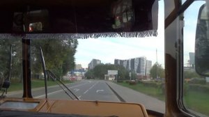 Поездка на Ретро-автобусе ЛиАЗ-677М (ЯАЗ) от первого лица Музей Моторы Октября-Библиотечная улица