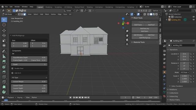 Houses, Buildings, Skyscrapers in Blender - Building Tools Add-On смотреть онлайн