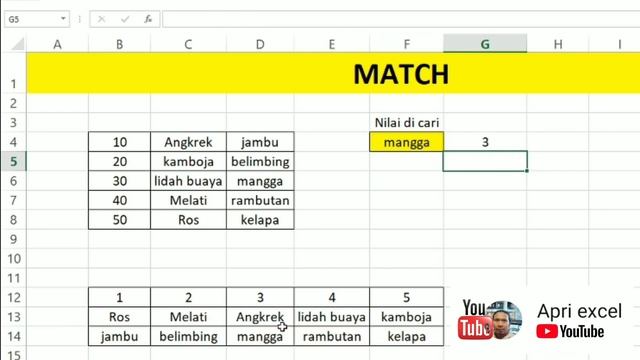Cara Menggunakan Rumus Match di Excel / Fungsi Rumus Match di Excel смотреть онлайн