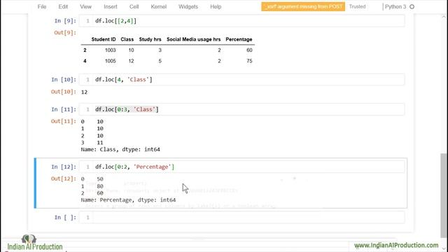 Python Pandas Part-15 | Pandas loc & iloc Method in Hindi | Machine Learning Course #01.02.15 смотреть онлайн
