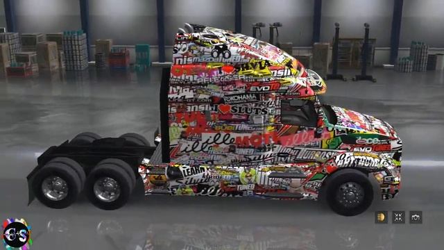 [DOWNLOAD] American Truck Simulator - Sticker Bombing Skin for Kenworth and Peterbilt Truks смотреть онлайн