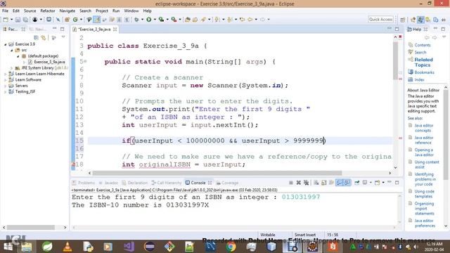 Introduction To Java Programming Exercise 3 9c смотреть онлайн
