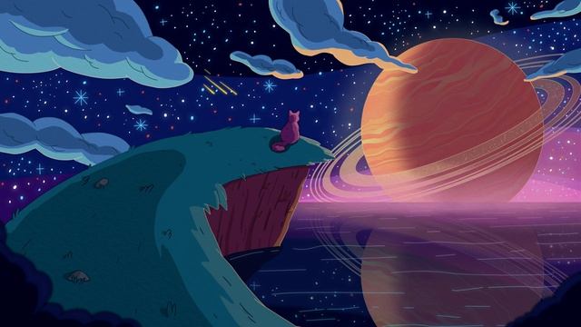 Purrple Cat - Distant Worlds ? [lofi hip hop_relaxing beats] смотреть онлайн