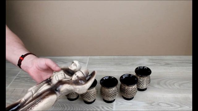 Керамический винный набор посуды Танцующая пара смотреть онлайн