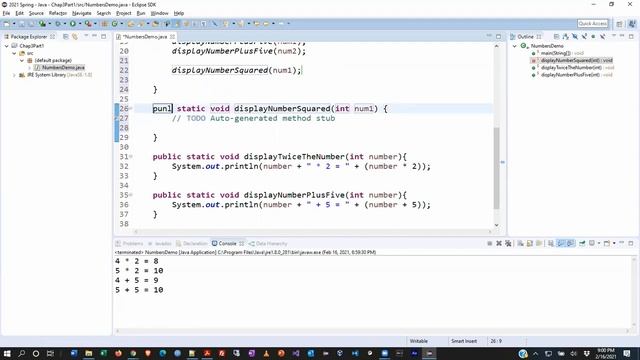 Java Programming 1 - Chapter 3 Exercises Part 1 - Spring 2021 смотреть онлайн