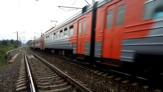 Электропоезд ЭД4М-0285 рейсом Москва Ярославская--Сергиев Посад смотреть онлайн