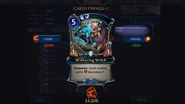 Eternal Guide #8. Работа Withering Witch в Eternal Card Game (Не совсем верно, читайте описание!!) смотреть онлайн