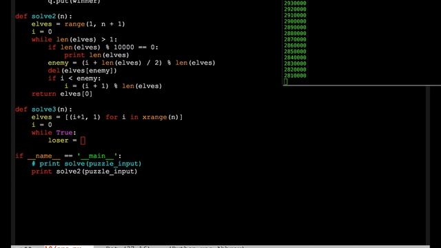 Advent of Code 2016, day 19 (live) смотреть онлайн