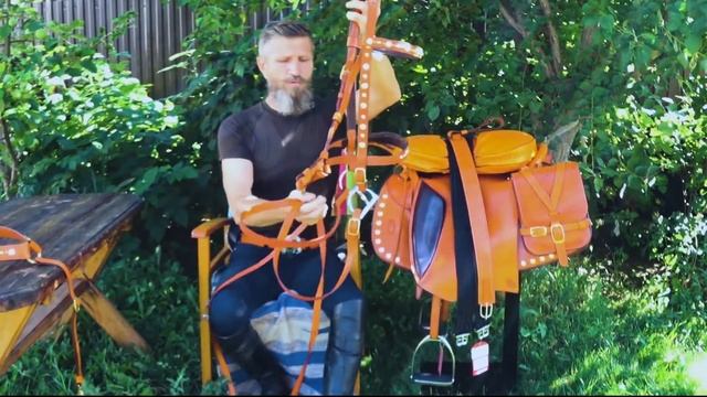 Седло казачьего типа. В полном сборе. смотреть онлайн