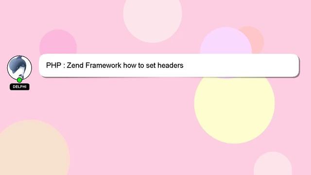 PHP : Zend Framework how to set headers смотреть онлайн