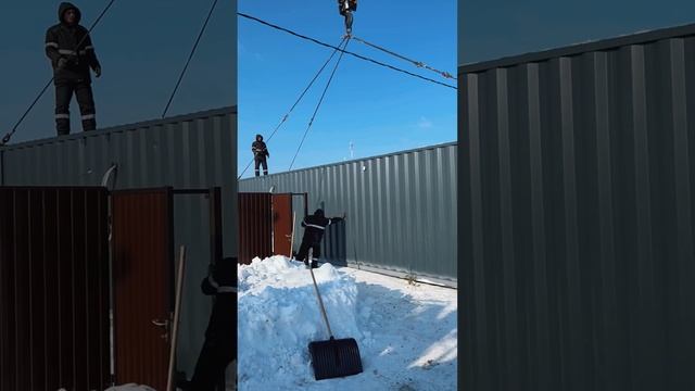 Дом из контейнера. Установка смотреть онлайн