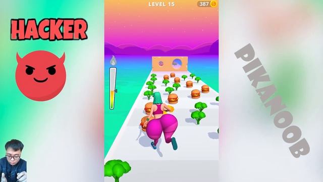 NOOB vs PRO vs HACKER vs GOD in Twerk Race 3D смотреть онлайн