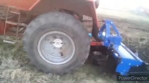 Т-25 почвофрезой 1GQN-160 по стерне