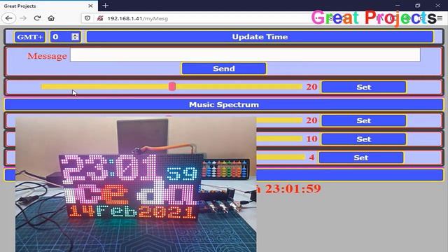 Spectrum Music ESP32 Matrix p4 64x32 Web Server смотреть онлайн
