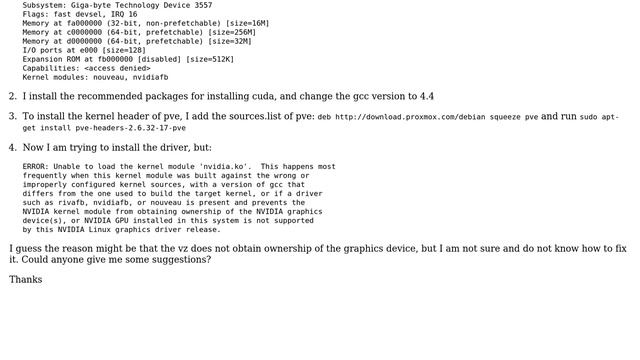 Install cuda driver in an virtual container of proxmox смотреть онлайн