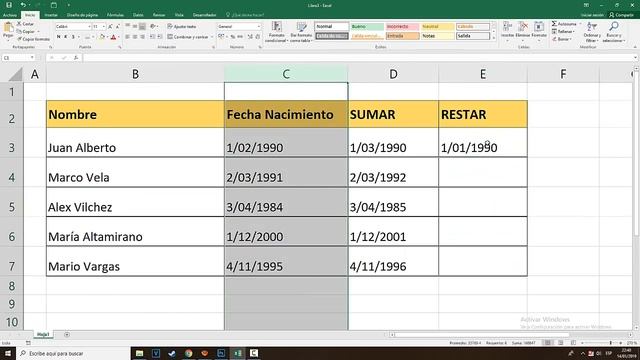 Como sumar o restar meses en una Fecha en Excel смотреть онлайн