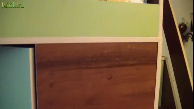 Детская кровать чердак Фанки Соло 1 с рабочей зоной. Мебель. Интернет-магазин "Лайтик" смотреть онлайн