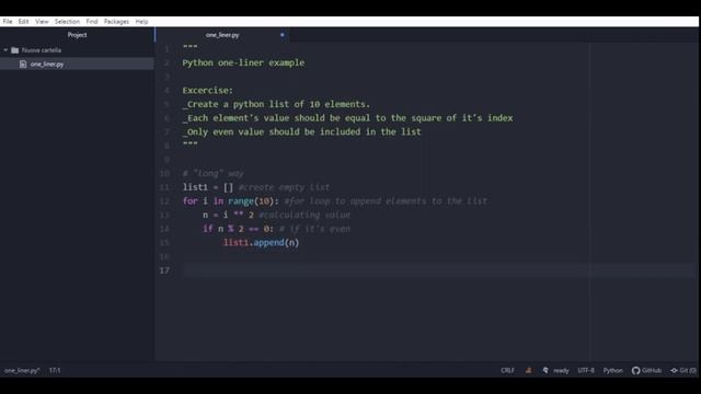 Python one-liner excercise смотреть онлайн