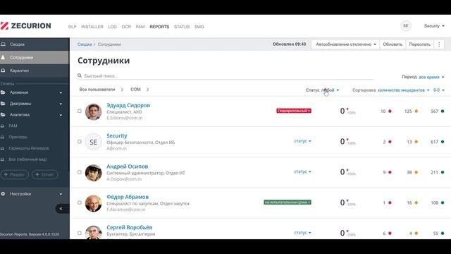 Возможности Zecurion DLP 9.0 смотреть онлайн