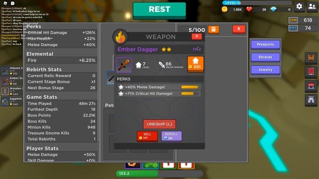 How To Play And Rebirth! [Dungeon Fall - Roblox] смотреть онлайн