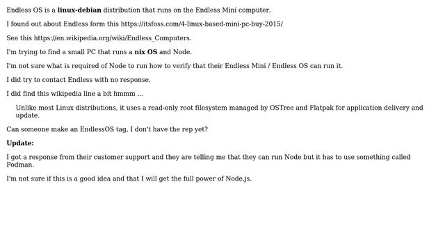 Unix & Linux: Can I install Node.js on Endless OS efficiently? смотреть онлайн