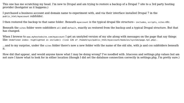 Drupal: New site appearing in folder structure after first hit on homepage? смотреть онлайн