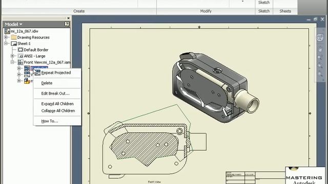 Autodesk Inventor Mastering Break Out Views смотреть онлайн