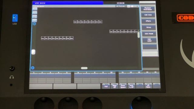 Окно Fixture Layout на консолях CODE Victory 3 смотреть онлайн