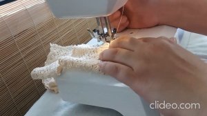 Шьем льняные шторки с кружевом