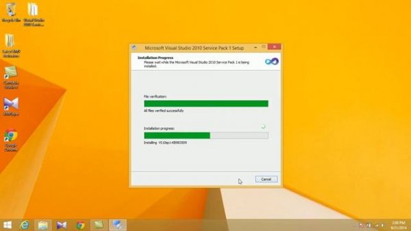 Visual studio 2010 sp1 installation